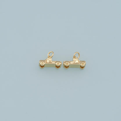 18K Gold Filled Hand CZ Charm Pendant for Jewelry Making