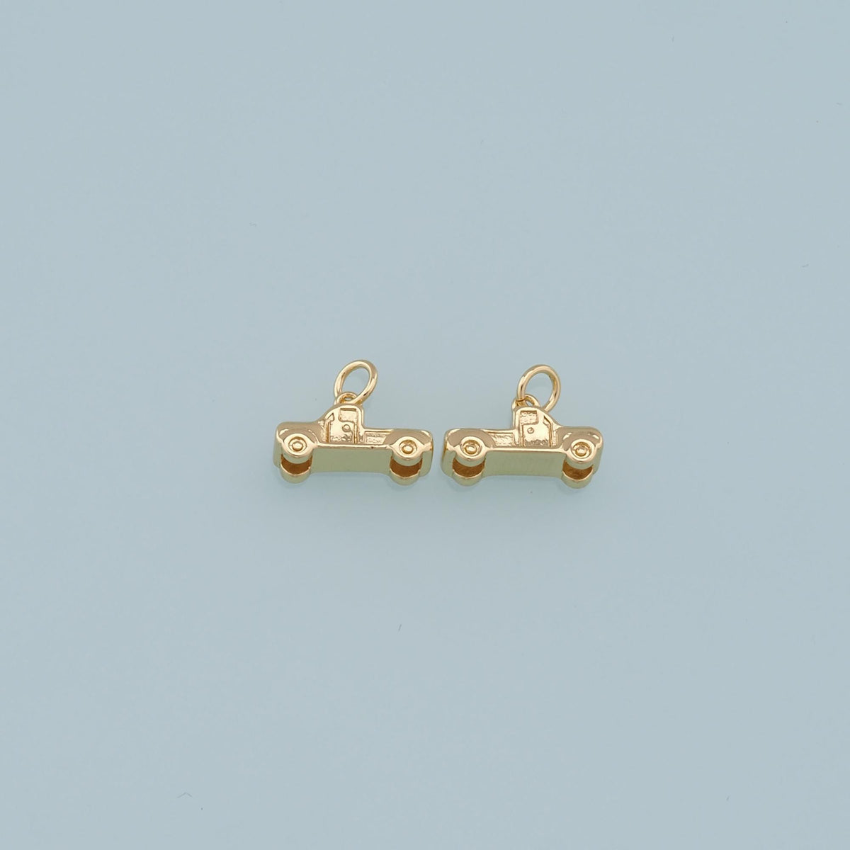 Gold Car Charms,18K Gold Filled Car Pendant,CZ Micro Pave Car Charm Bracelet Necklace for DIY Jewelry Making Supply