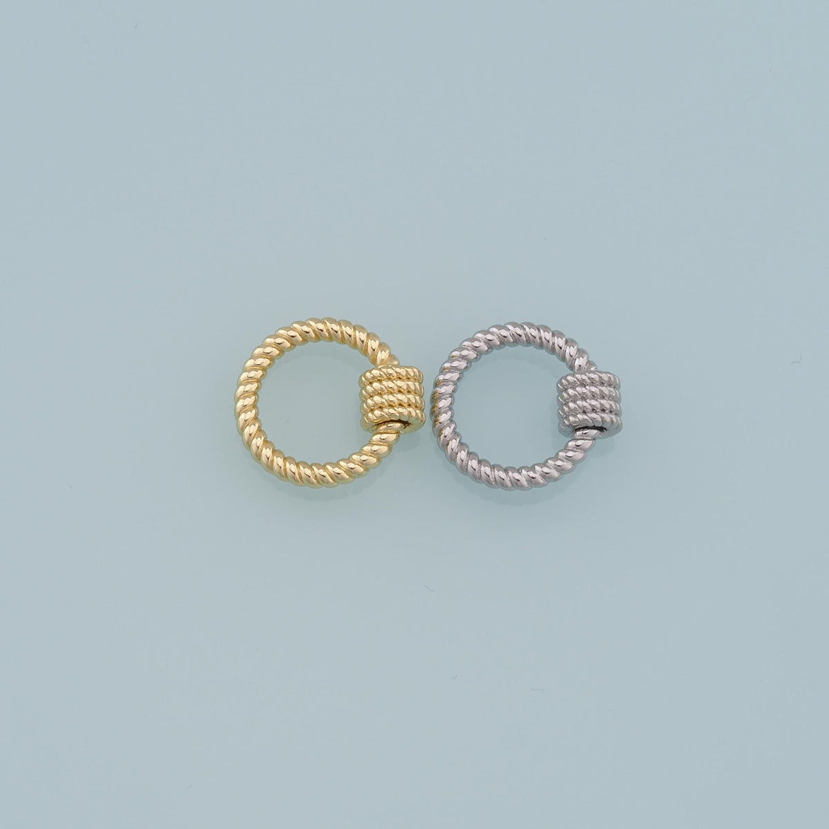 18K Gold Filled Round Carabiner Clasp,Buckle Clasp,Carabiner Screw Clasp,Turnbuckle,for DIY Jewelry