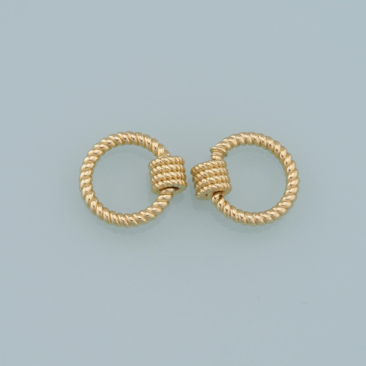 18K Gold Filled Round Carabiner Clasp,Buckle Clasp,Carabiner Screw Clasp,Turnbuckle,for DIY Jewelry