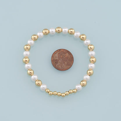 18K Gold Filled Pearl Jewelry Beads 2 cm for Jewelry Making