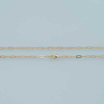 18K Gold Filled Oval Oval Chain 2 in, 16 in for Jewelry Making