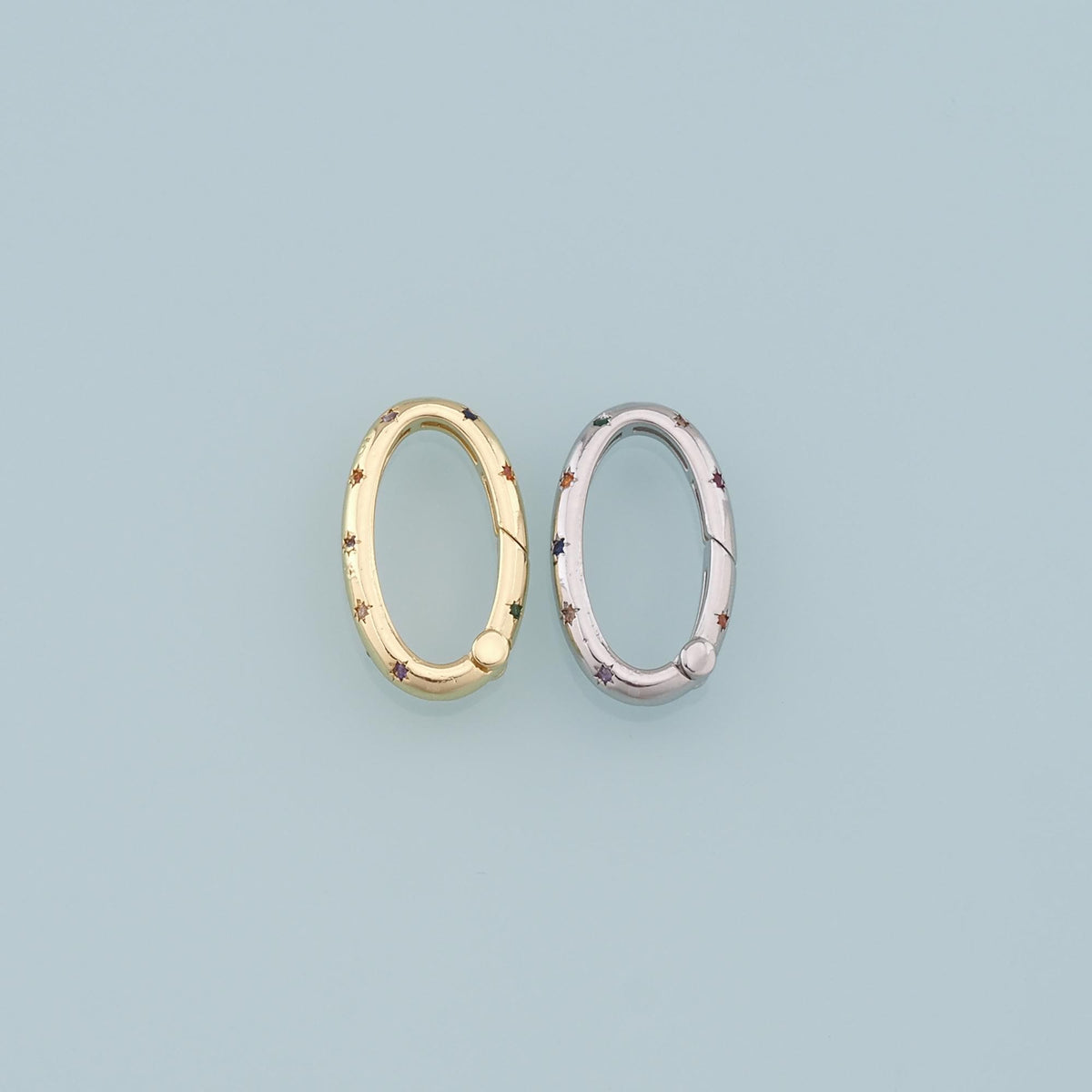 18K Gold Filled Oval Carabiner Clasp,Buckle Clasp,Carabiner Screw Clasp,Turnbuckle,for DIY Jewelry