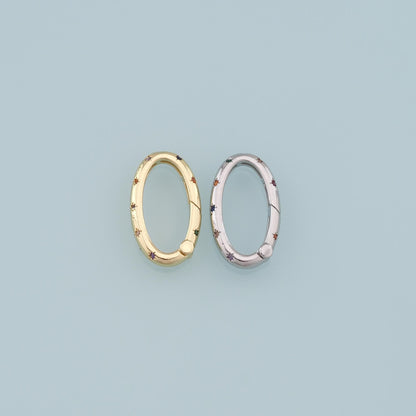 18K Gold Filled Oval Carabiner Clasp,Buckle Clasp,Carabiner Screw Clasp,Turnbuckle,for DIY Jewelry