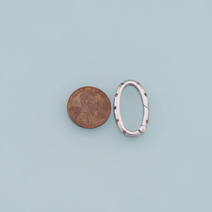 18K Gold Filled Oval Carabiner Clasp,Buckle Clasp,Carabiner Screw Clasp,Turnbuckle,for DIY Jewelry