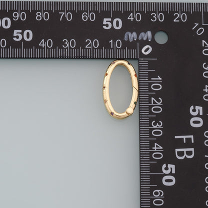 18K Gold Filled Oval Carabiner Clasp,Buckle Clasp,Carabiner Screw Clasp,Turnbuckle,for DIY Jewelry