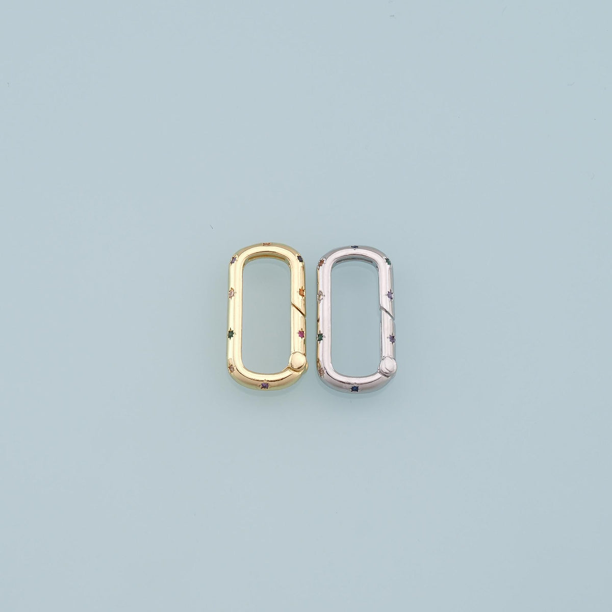 18K Gold Filled Oval Carabiner Clasp,Buckle Clasp,Carabiner Screw Clasp,Turnbuckle,for DIY Jewelry
