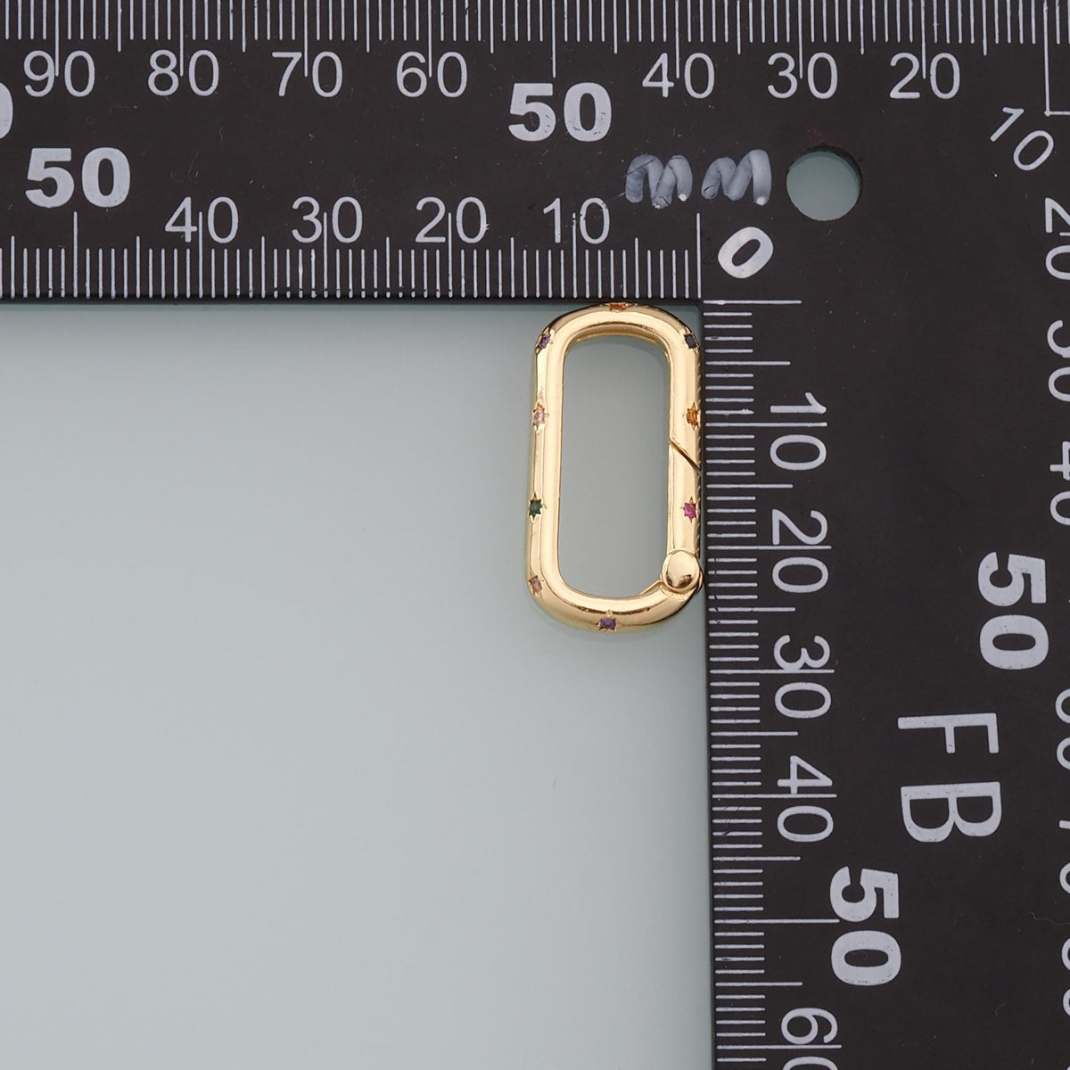 18K Gold Filled Oval Carabiner Clasp,Buckle Clasp,Carabiner Screw Clasp,Turnbuckle,for DIY Jewelry