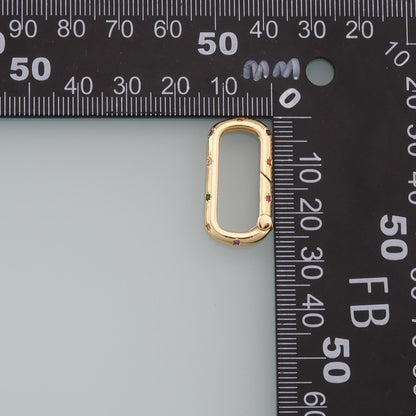 18K Gold Filled Oval Carabiner Clasp,Buckle Clasp,Carabiner Screw Clasp,Turnbuckle,for DIY Jewelry