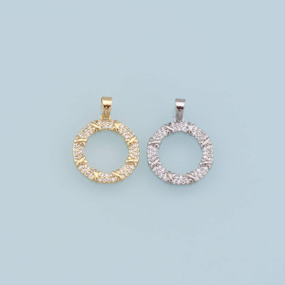 18K Gold Filled Hand CZ Charm Pendant for Jewelry Making
