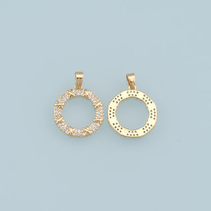18K Gold Filled Hand CZ Charm Pendant for Jewelry Making
