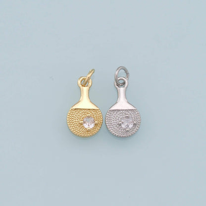 18K Gold Filled Hand CZ Charm Pendant for Jewelry Making