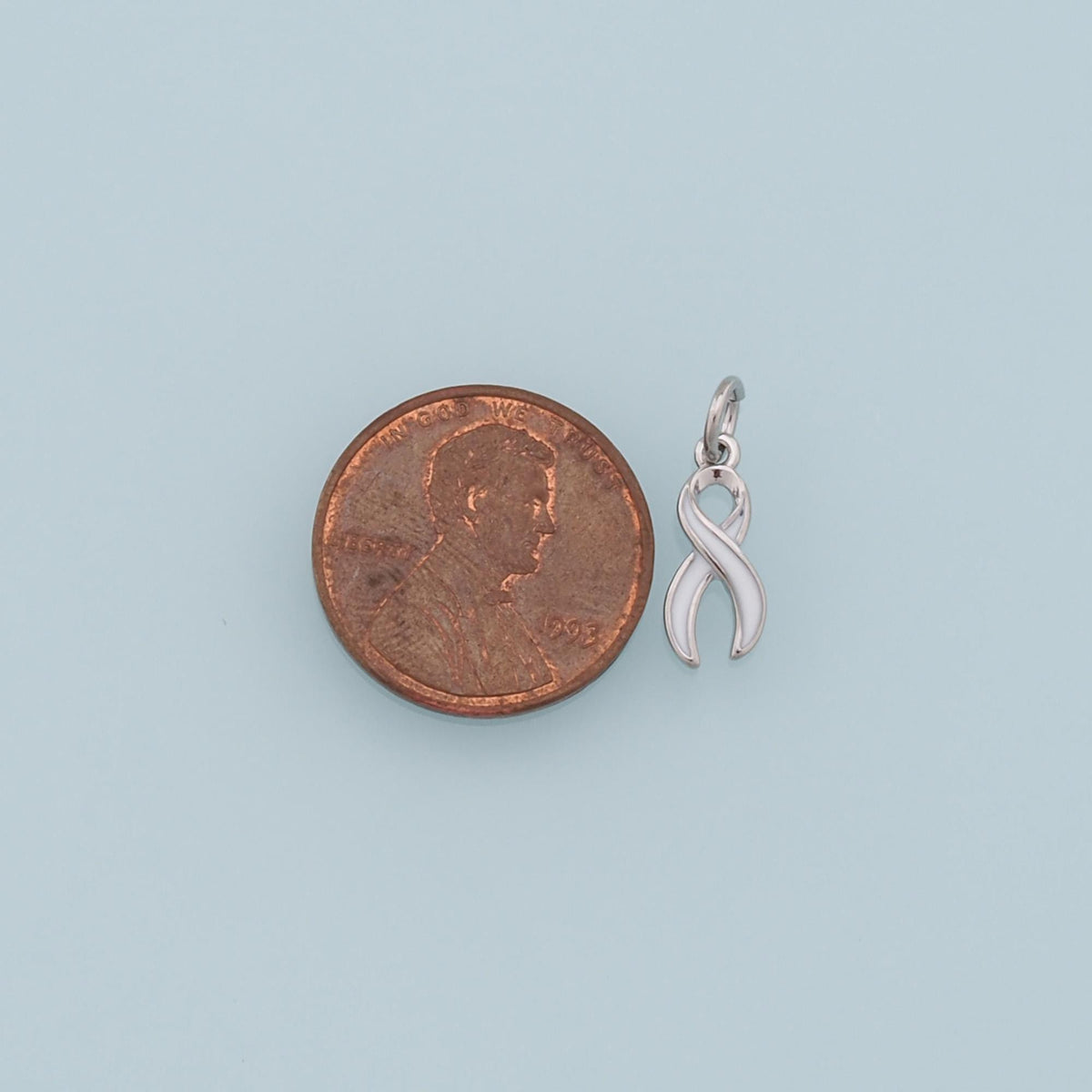 Gold AIDS Charms,18K Gold Filled Enamel AIDS Pendant,Silver Ribbon Cancer Awareness Charm Bracelet Necklace for DIY Jewelry M