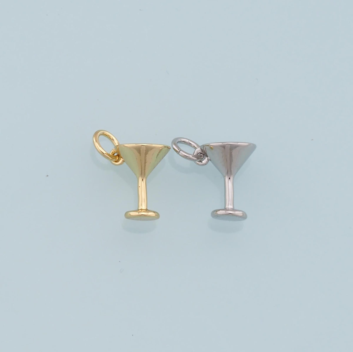 Gold Tiny Wine Glass Charms,18K Gold Filled Wine Glass Pendant,Wine Glass Charm Bracelet Necklace for DIY Jewelry Making Supp
