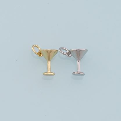 Gold Tiny Wine Glass Charms,18K Gold Filled Wine Glass Pendant,Wine Glass Charm Bracelet Necklace for DIY Jewelry Making Supp