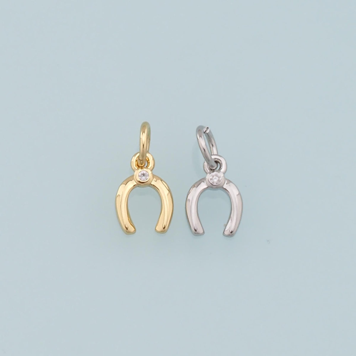 Gold Tiny Horseshoe Charms,18K Gold Filled Horseshoe Pendant,Horseshoe Charm Bracelet Necklace for DIY Jewelry Making Supply