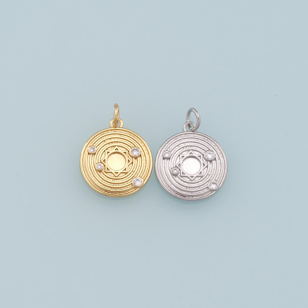Gold Universe Charms,18K Gold Filled Universe charm Pendant,Planet Charm Bracelet Necklace for DIY Jewelry Making Supply