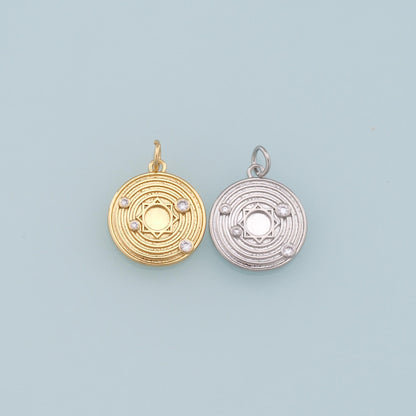 Gold Universe Charms,18K Gold Filled Universe charm Pendant,Planet Charm Bracelet Necklace for DIY Jewelry Making Supply