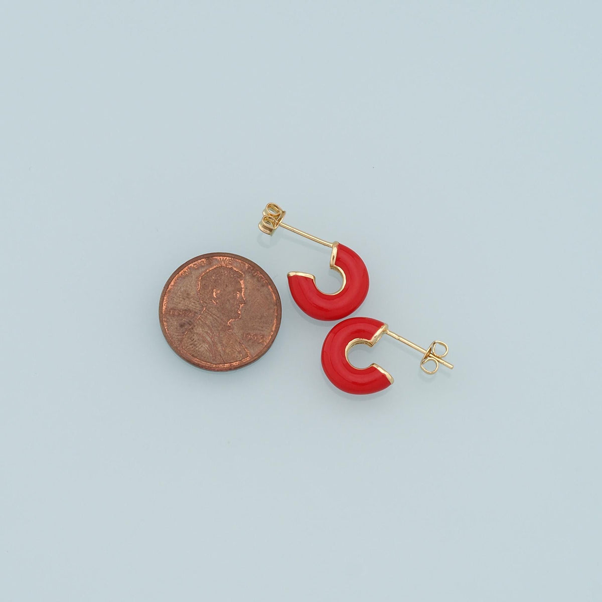 18K Gold Filled Enamel Round Hoop Earrings for Jewelry Making