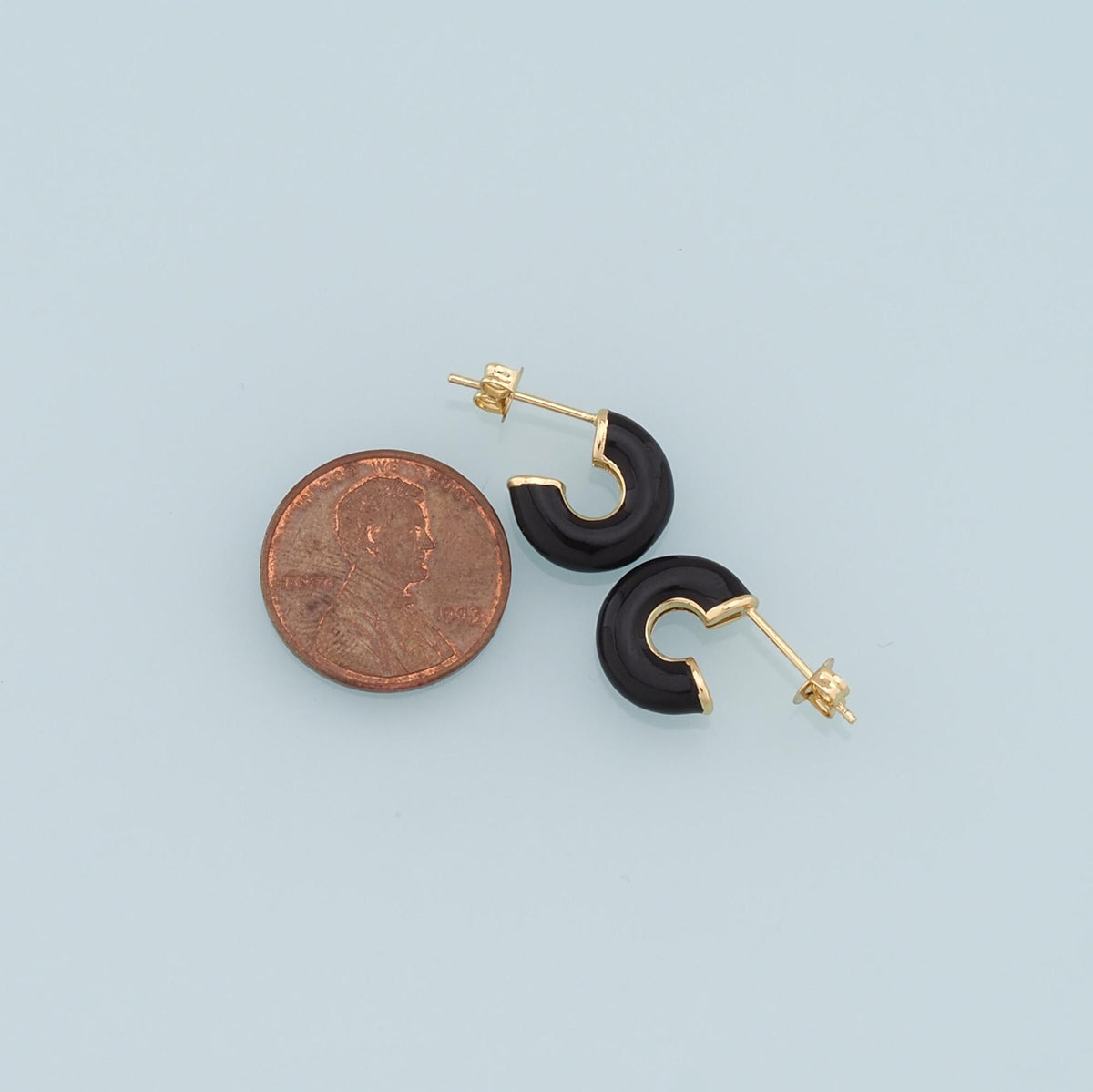 18K Gold Filled Enamel Round Hoop Earrings for Jewelry Making