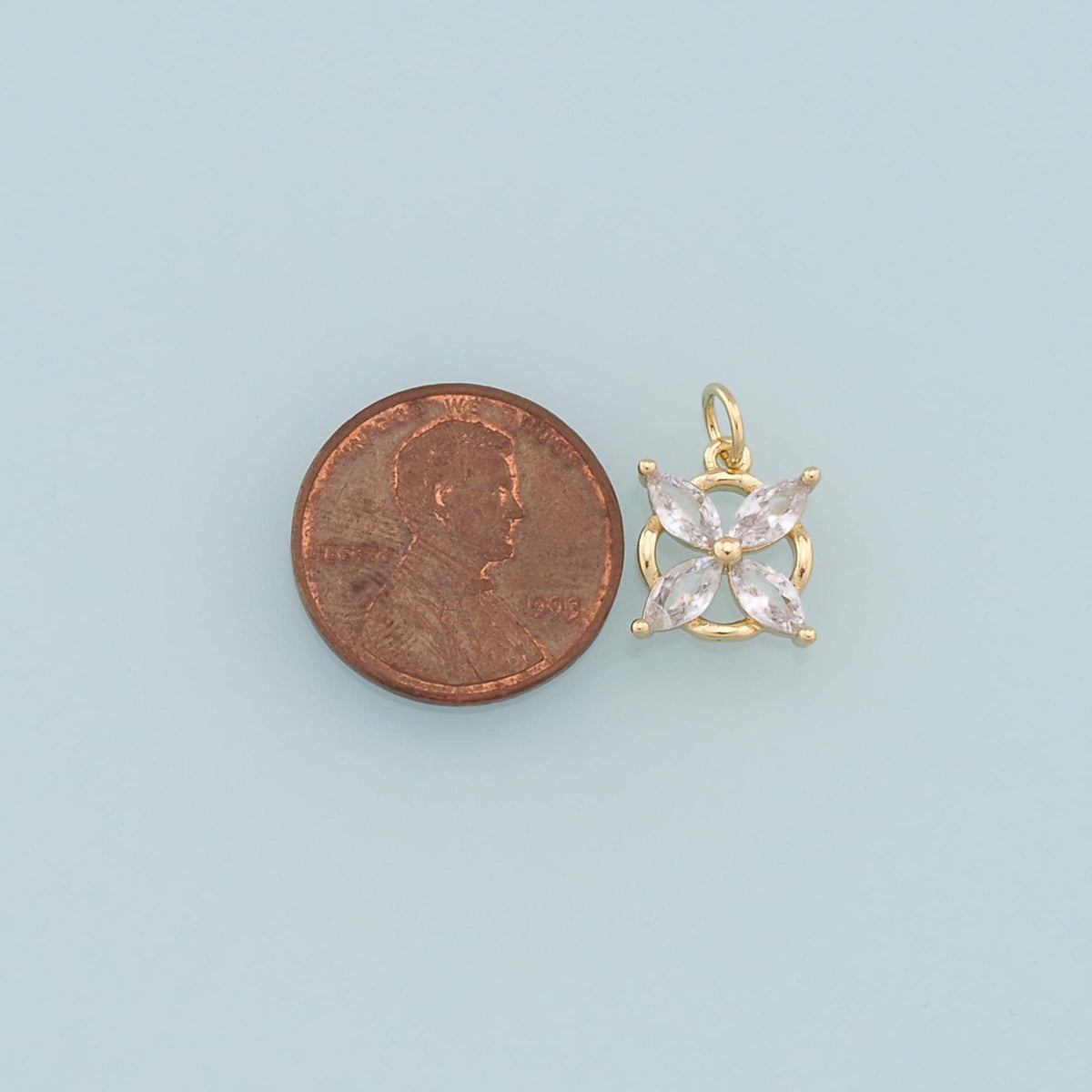 Gold Flower Charms,18K Gold Filled Flower Pendant,Silver Flower Charm Bracelet Necklace for DIY Jewelry Making Supply
