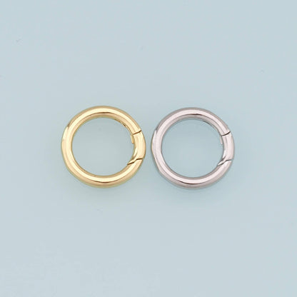 18K Gold Filled Round Carabiner Clasp,Carabiner Lock Connector,Spring Push Gate for DIY Jewelry Finding Necklace Bracelet 18m