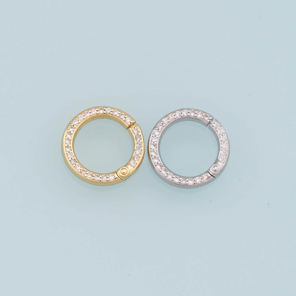 18K Gold Filled Round Clasp for Jewelry Making
