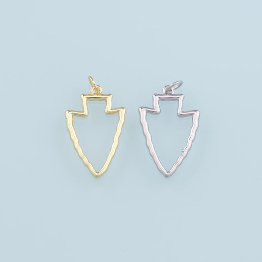 18K Gold Filled Arrow Pendant,Enamel Arrow Charm Bracelet Necklace for DIY Jewelry Making Supply