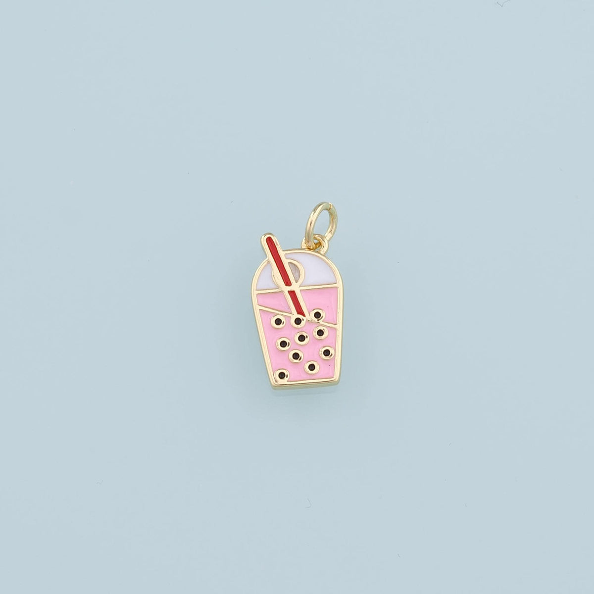18K Gold Filled Hand Enamel Charm Pendant for Jewelry Making