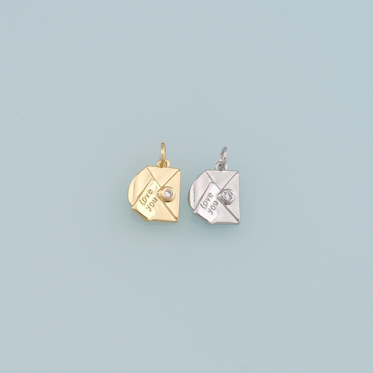 Gold Letter Charms,18K Gold Filled Love Pendant,Cute Letter Charm Bracelet Necklace for DIY Jewelry Making Supply