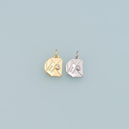 Gold Letter Charms,18K Gold Filled Love Pendant,Cute Letter Charm Bracelet Necklace for DIY Jewelry Making Supply