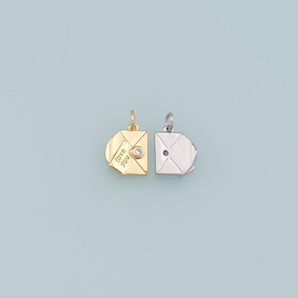 Gold Letter Charms,18K Gold Filled Love Pendant,Cute Letter Charm Bracelet Necklace for DIY Jewelry Making Supply