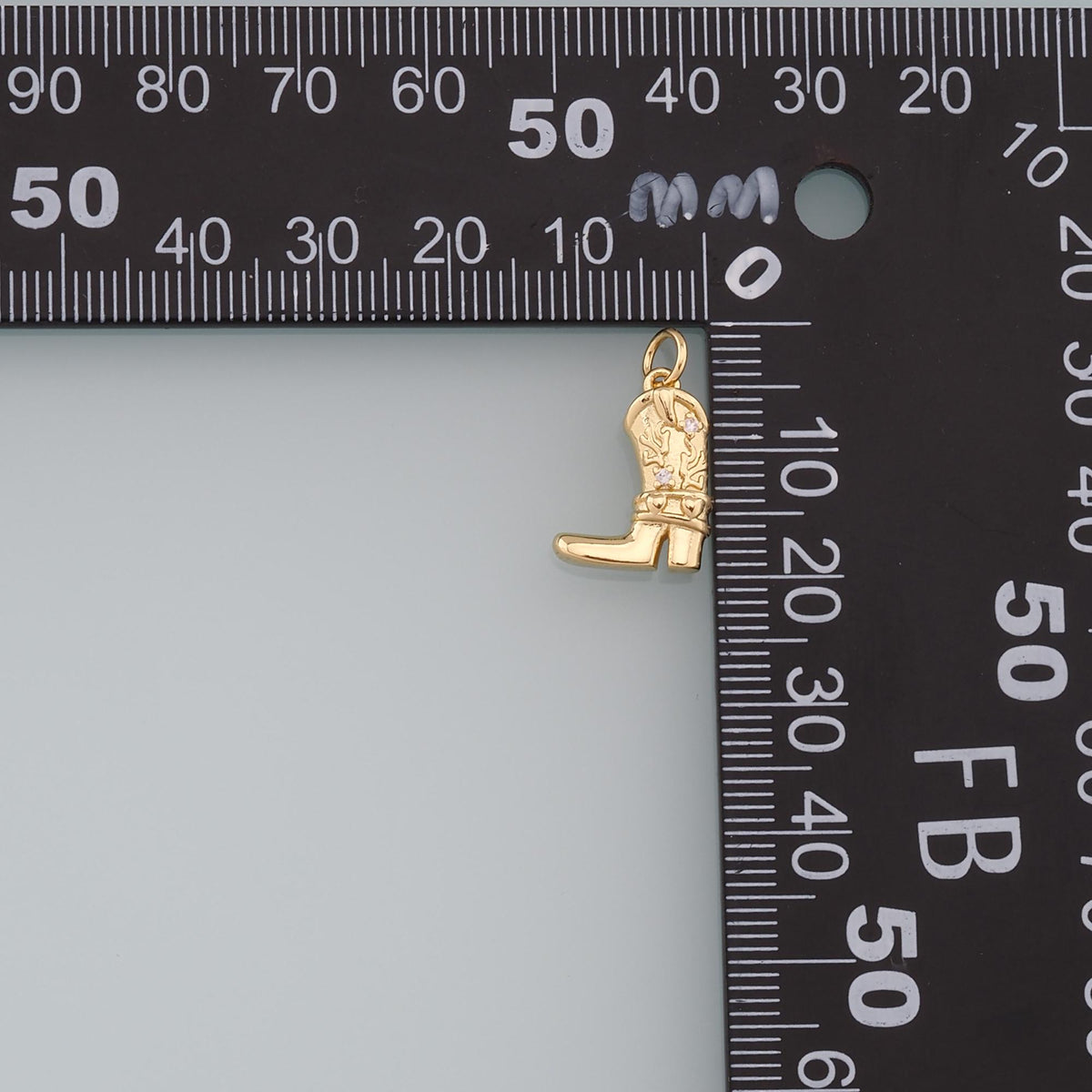 Gold Boots Charms,18K Gold Filled Boots Pendant,Cowboy Boots Charm Bracelet Necklace for DIY Jewelry Making Supply