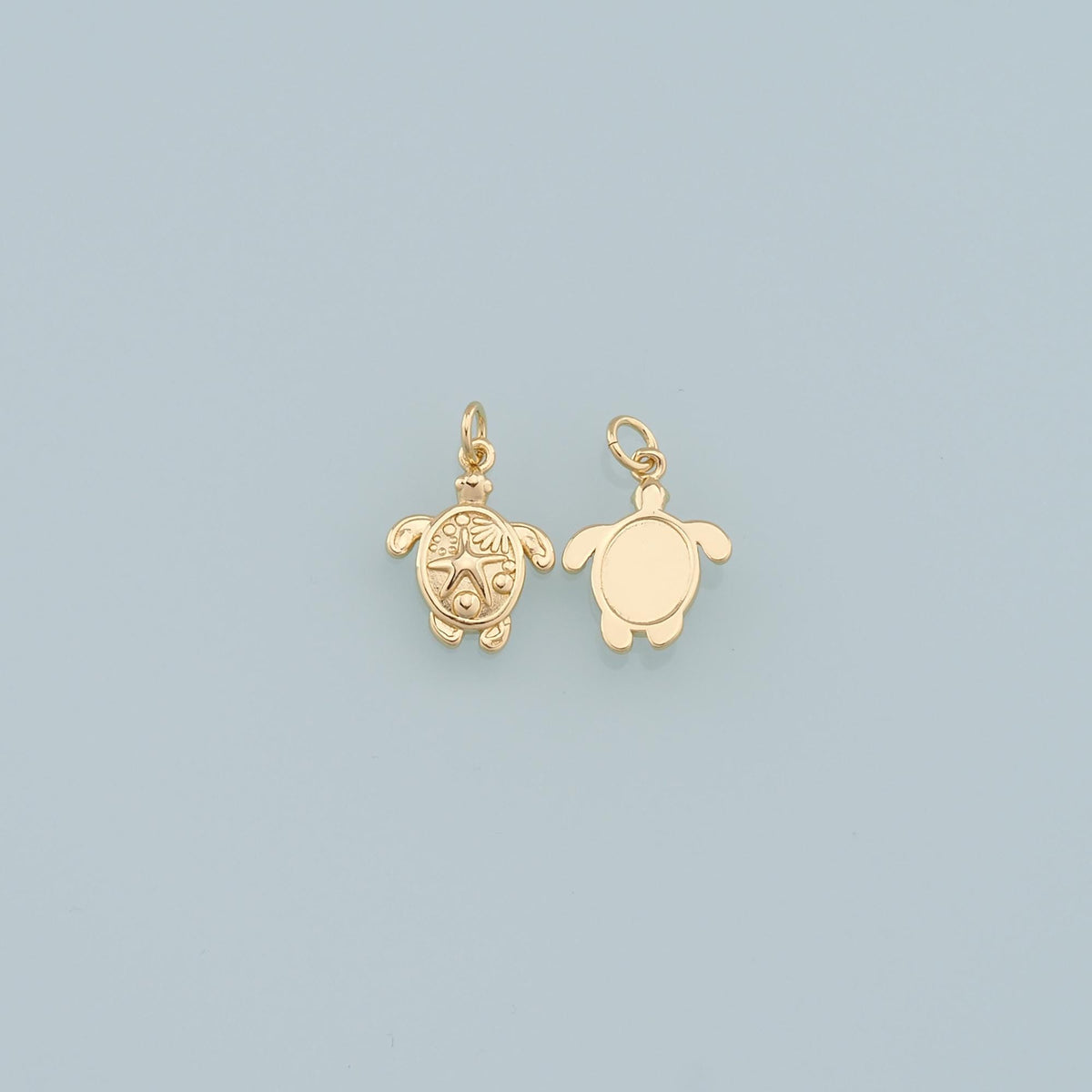 Gold Turtle Charms,18K Gold Filled Turtle Pendant,Turtle Charm Bracelet Necklace for DIY Jewelry Making Supply