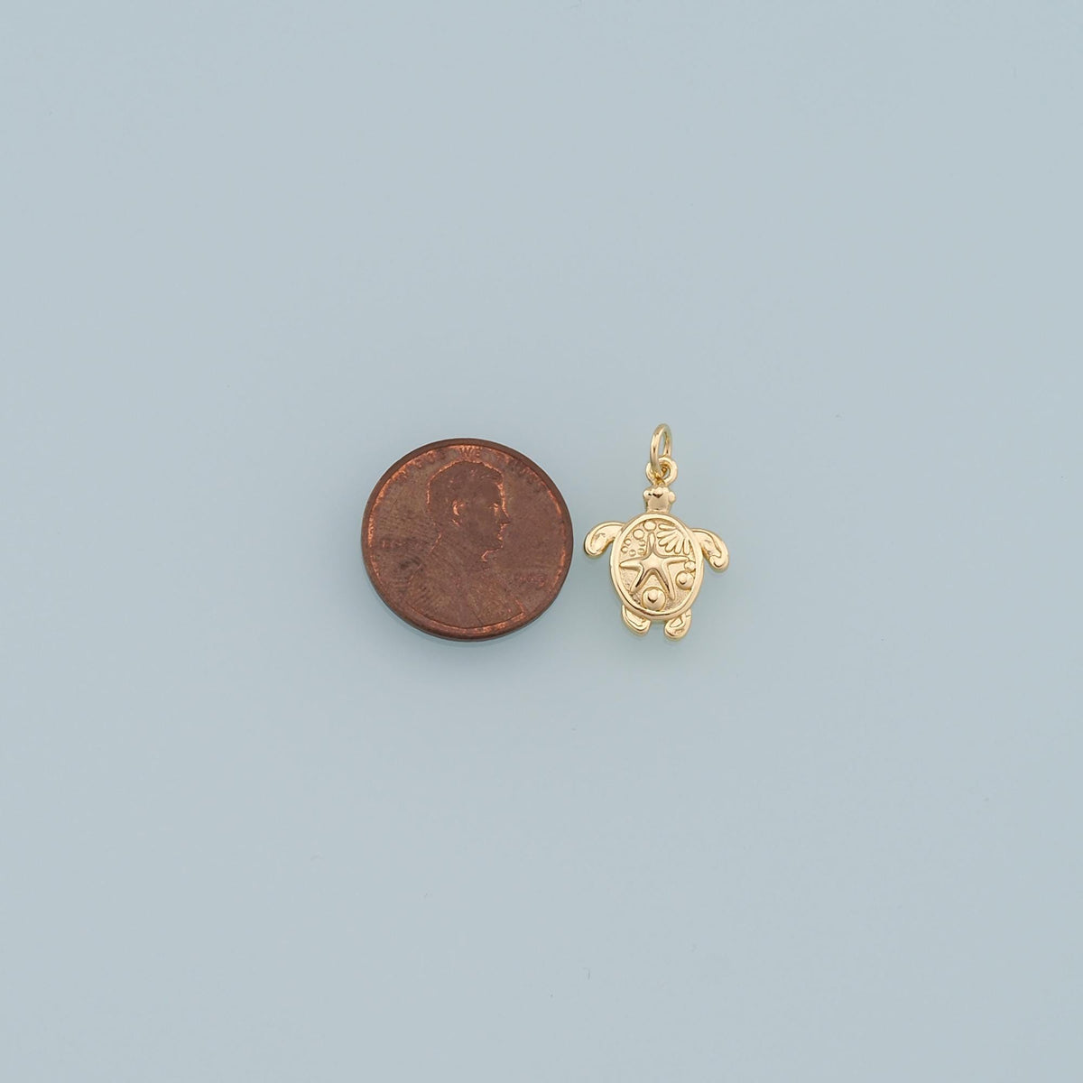 Gold Turtle Charms,18K Gold Filled Turtle Pendant,Turtle Charm Bracelet Necklace for DIY Jewelry Making Supply