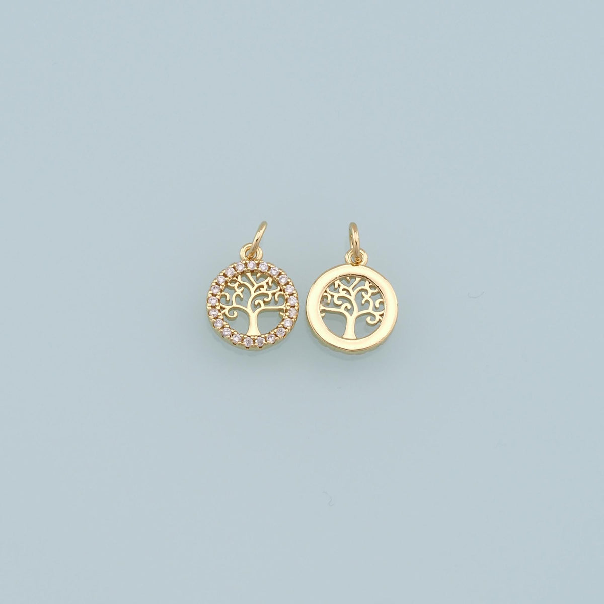 Gold tree of Life Charms,18K Gold Filled tree of Life Pendant,Silver tree of Life Charm Bracelet Necklace for DIY Jewelry Mak