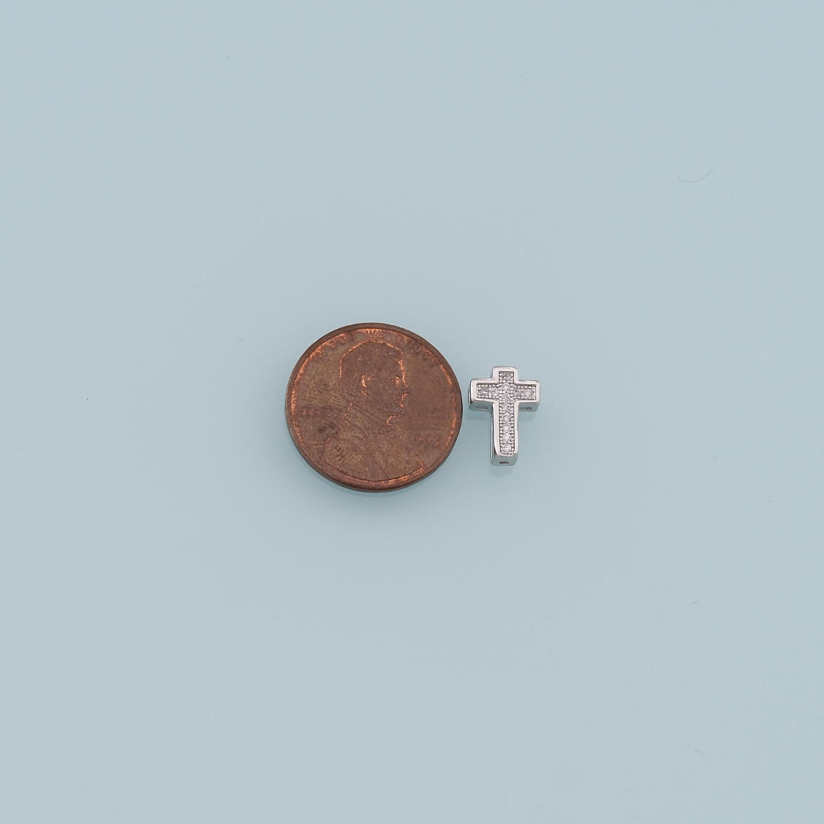 18K Gold Filled Cross Charm Pendant for Jewelry Making