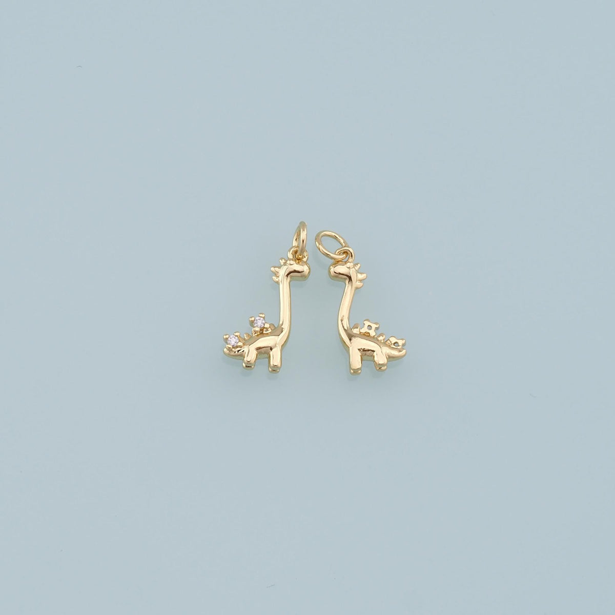 Cute Giraffe Charms,18K Gold Filled Enamel Giraffe Pendant,Kawaii Charm Bracelet Necklace for DIY Jewelry Making Supply