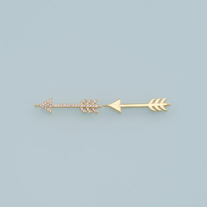Gold Arrow Charms,18K Gold Filled Arrow Pendant,Arrow Charm Bracelet Necklace for DIY Jewelry Making Supply