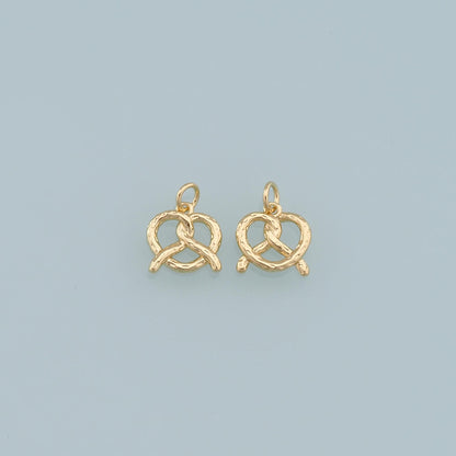 Gold Heart Charms,18K Gold Filled Heart Pendant,Heart Charm Bracelet Necklace for DIY Jewelry Making Supply