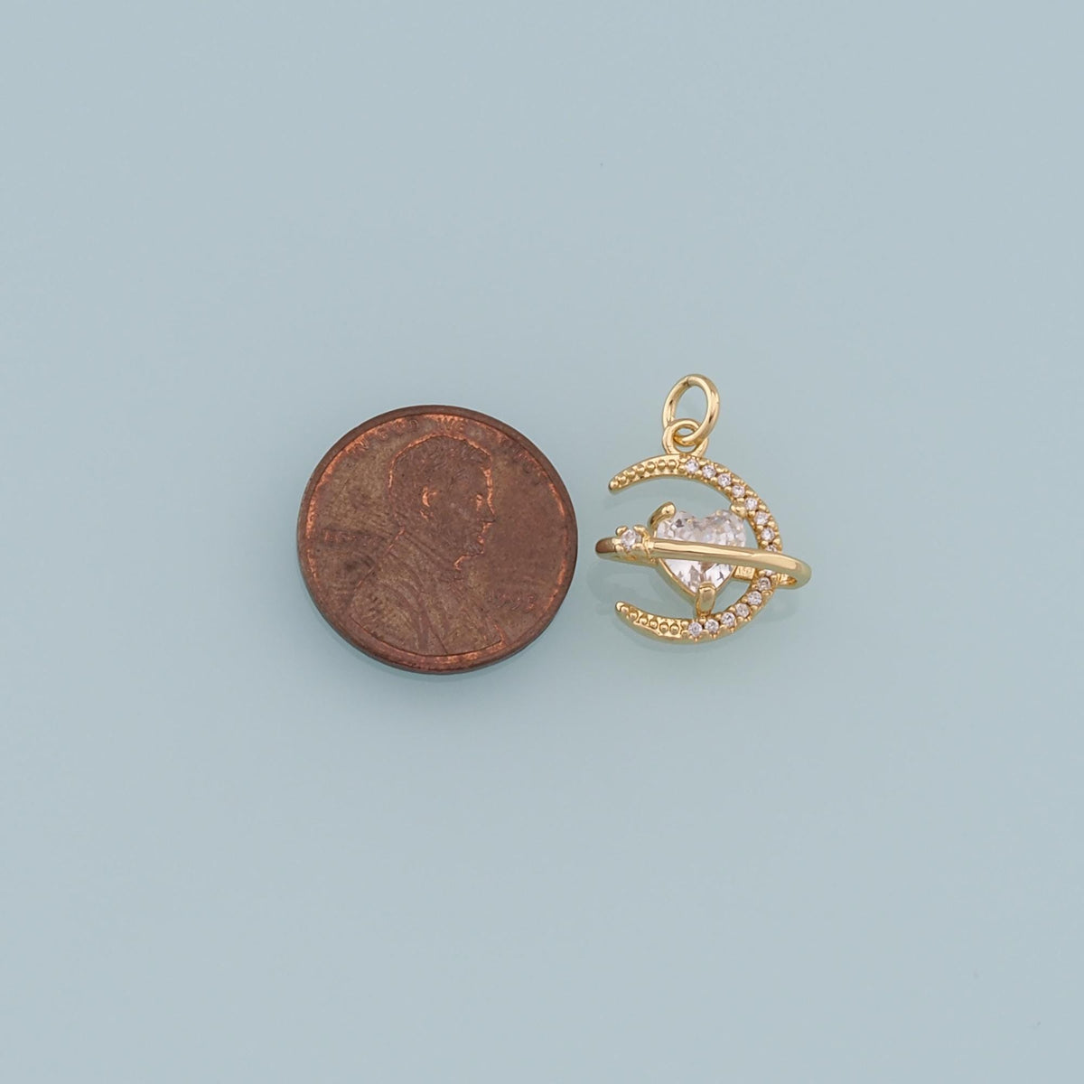 Gold Saturn Charms,18K Gold Filled CZ Saturn Pendant,Silver Celestial Charm Bracelet Necklace for DIY Jewelry Making Supply
