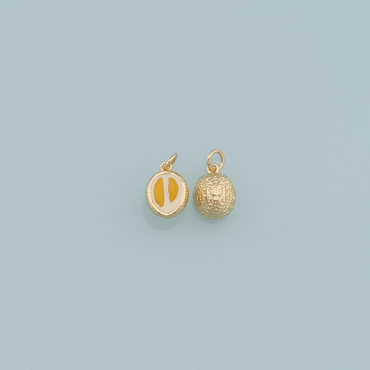 Gold Durian Charms,18K Gold Filled durian Pendant,Fruit Charm Bracelet Necklace for DIY Jewelry Making Supply
