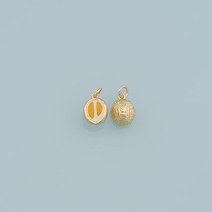 Gold Durian Charms,18K Gold Filled durian Pendant,Fruit Charm Bracelet Necklace for DIY Jewelry Making Supply