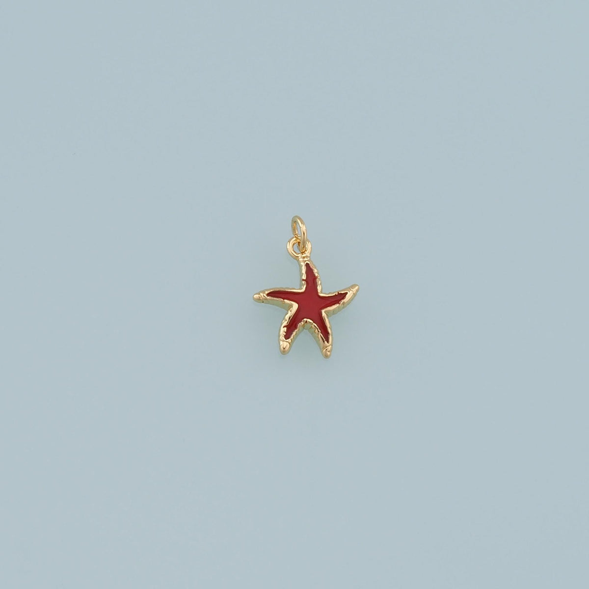 Gold Starfish Charms,18K Gold Filled Sea Star Pendant,Starfish Charm Bracelet Necklace for DIY Jewelry Making Supply