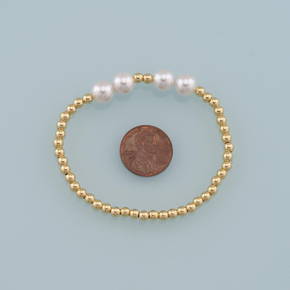 Gold Beaded Bracelet,18K Gold Filled Pearl Bracelet,Half-finished Adjustable Bracelet,Semi Finished Bracelets,Bracelets for J