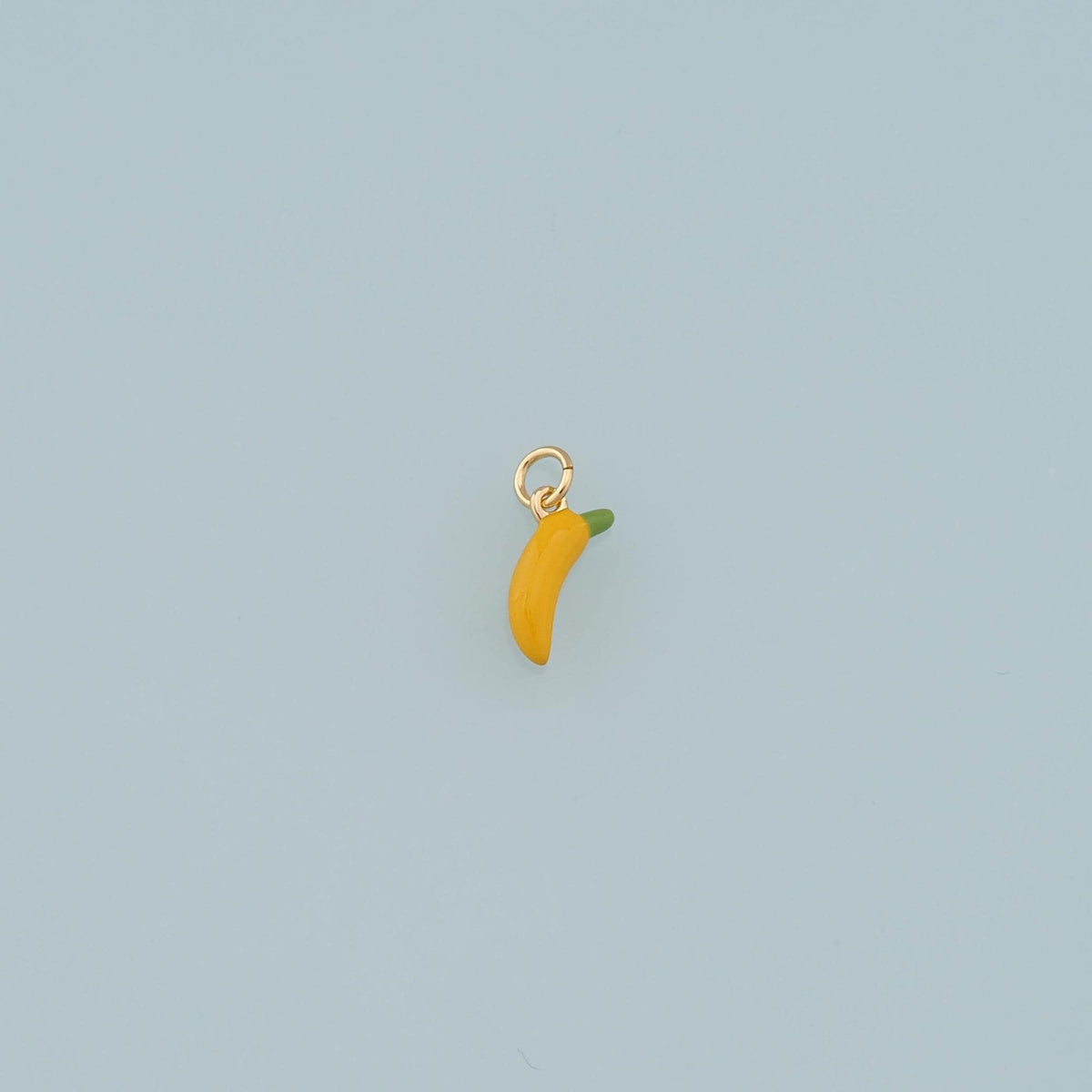 Gold Banana Charms,18K Gold Filled Enamel Banana Pendant,Kawaii Charm Bracelet Necklace for DIY Jewelry Making Supply