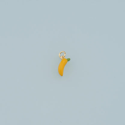 Gold Banana Charms,18K Gold Filled Enamel Banana Pendant,Kawaii Charm Bracelet Necklace for DIY Jewelry Making Supply