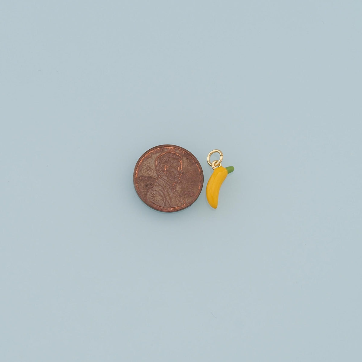Gold Banana Charms,18K Gold Filled Enamel Banana Pendant,Kawaii Charm Bracelet Necklace for DIY Jewelry Making Supply