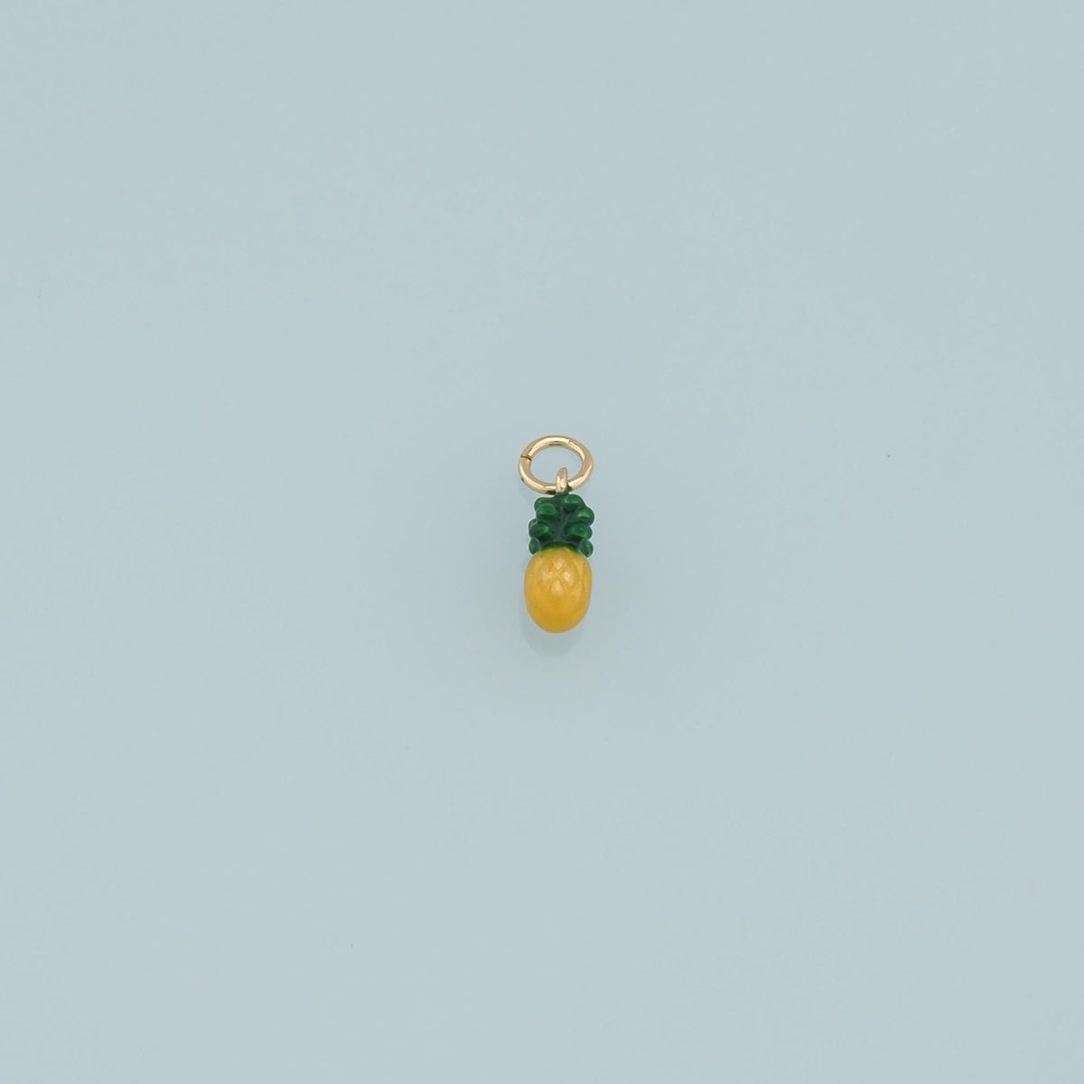 Gold Tiny Pineapple Crystal Charms,18K Gold Filled Pineapple Pendant,Fruit Charm Bracelet Necklace for DIY Jewelry Making Sup