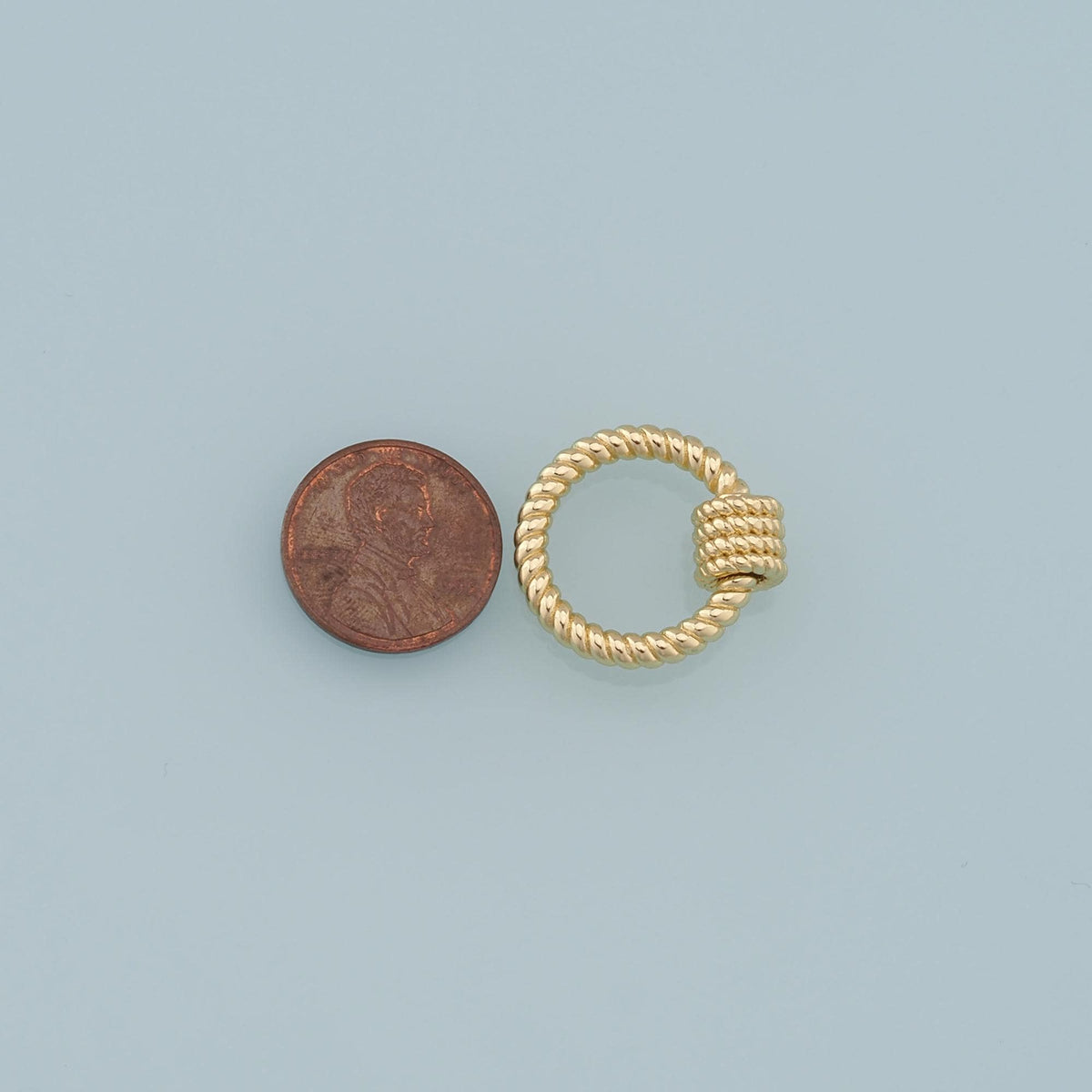18K Gold Filled Round Carabiner Clasp,Buckle Clasp,Carabiner Screw Clasp,Turnbuckle,for DIY Jewelry